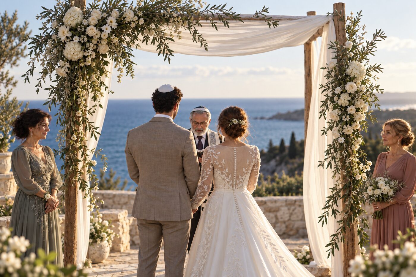 A couple under the chuppah